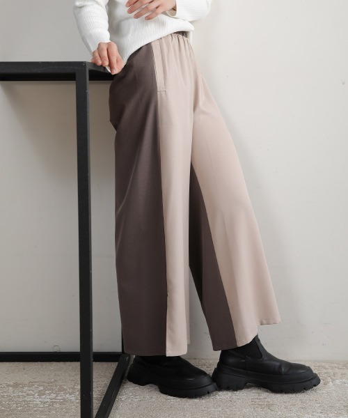 FURRY(ファーリー)の「フロント切替スリットパンツ(その他パンツ・レディース・ブルー/ブラウン/チャコールグレー・FREE)」の10枚目の写真