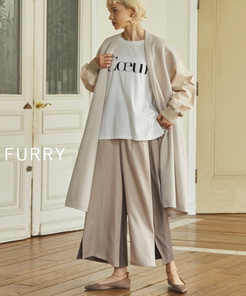 FURRY(ファーリー)の「フロント切替スリットパンツ(その他パンツ・レディース・ブルー/ブラウン/チャコールグレー・FREE)」の7枚目の写真