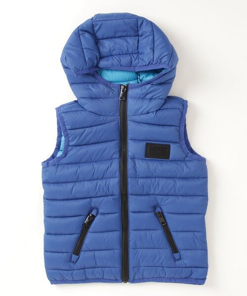 DIESEL(ディーゼル)の「キッズ 中綿ナイロンベスト フーディー(その他アウター・キッズ・ブラック/バーガンディー/カーキ/ブルー/パープル・12Y/4Y/8Y/10Y/14Y/6Y)」の4枚目の写真