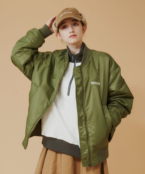 MILKFED.（ミルクフェド）の「MA-1 FLIGHT JACKET（MA-1・レディース・ブラック/オリーブ・ONE SIZE）」の12枚目の写真