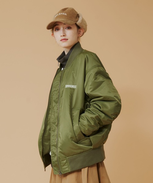MILKFED.（ミルクフェド）の「MA-1 FLIGHT JACKET（MA-1・レディース・ブラック/オリーブ・ONE SIZE）」の13枚目の写真