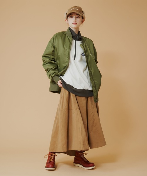 MILKFED.（ミルクフェド）の「MA-1 FLIGHT JACKET（MA-1・レディース・ブラック/オリーブ・ONE SIZE）」の14枚目の写真