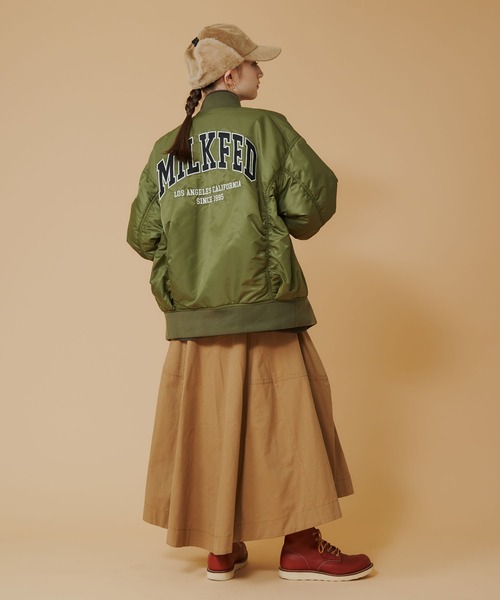 MILKFED.（ミルクフェド）の「MA-1 FLIGHT JACKET（MA-1・レディース・ブラック/オリーブ・ONE SIZE）」の15枚目の写真