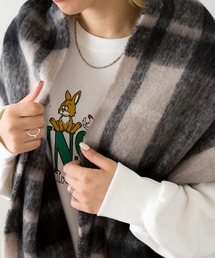 起毛チェックストール