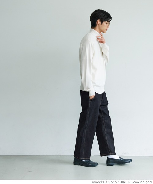 coca（coca）（コカ）の「メンズストレッチデニムスラックスパンツ（スラックス・メンズ・インディゴブルー・M/L/LL）」の4枚目の写真