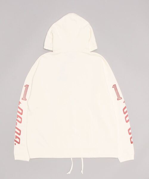 REMI RELIEF（レミレリーフ）の「REMI RELIEF(レミレリーフ)  別注Ｔ／Ｃ裏毛パーカーアウトドア（１１ＧＯＧＯ）（パーカー・メンズ・ホワイト系2・M/L/XL）」の2枚目の写真