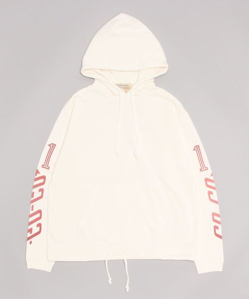 REMI RELIEF（レミレリーフ）の「REMI RELIEF(レミレリーフ)  別注Ｔ／Ｃ裏毛パーカーアウトドア（１１ＧＯＧＯ）（パーカー・メンズ・ホワイト系2・M/L/XL）」の5枚目の写真