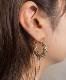 YU-KA : CZフープピアス