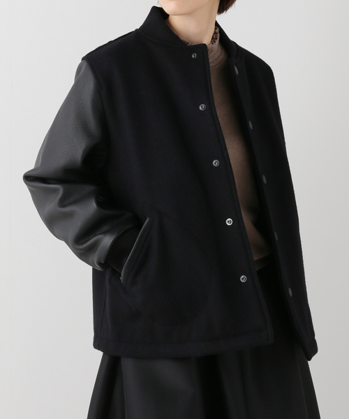 【美品】IENA 襟付きアワードジャケット　スタジャン 美品】IENA 襟付きアワードジャケット スタジャン - メルカリ