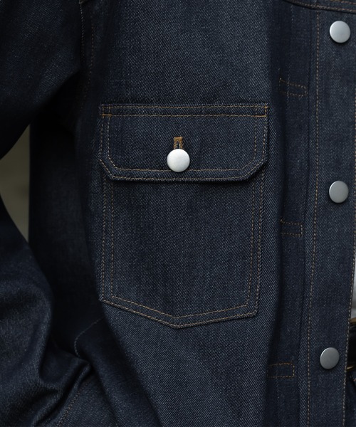ONCILY(オンシェリー)の「RIGID DENIM JACKET / リジッドデニムジャケット(デニムジャケット・メンズ・インディゴブルー・MEDIUM/LARGE)」の3枚目の写真