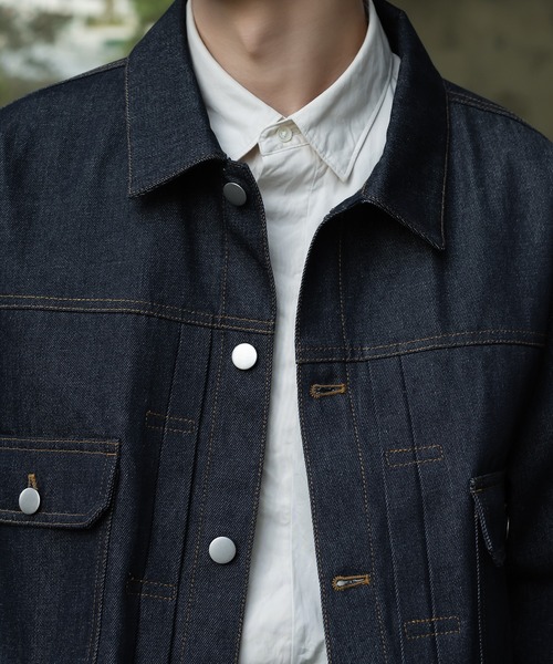 ONCILY(オンシェリー)の「RIGID DENIM JACKET / リジッドデニムジャケット(デニムジャケット・メンズ・インディゴブルー・MEDIUM/LARGE)」の5枚目の写真