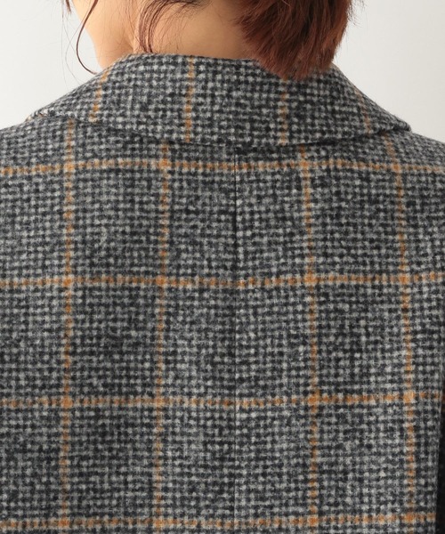 GLOBAL WORK（グローバルワーク）の「ウールライクチェックテーラーコート/123363（チェスターコート・レディース・グレー系その他/ブラウン系その他・MEDIUM/LARGE）」の5枚目の写真