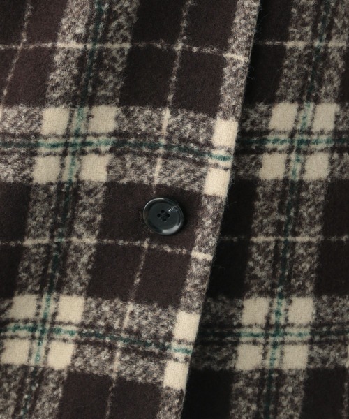 GLOBAL WORK（グローバルワーク）の「ウールライクチェックテーラーコート/123363（チェスターコート・レディース・グレー系その他/ブラウン系その他・MEDIUM/LARGE）」の14枚目の写真