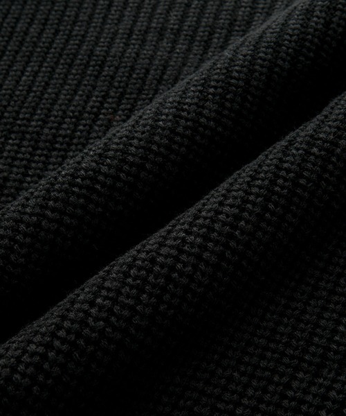 EMMA CLOTHES(エマクローズ)の「ハーフジップアゼ編みニットプルオーバー(ニット/セーター・メンズ・グレー/オフホワイト/ブラック/グリーン/ネイビー/オレンジ/チャコール/ライトブルー/ワイン/ベージュ/ブルー・M/L)」の20枚目の写真