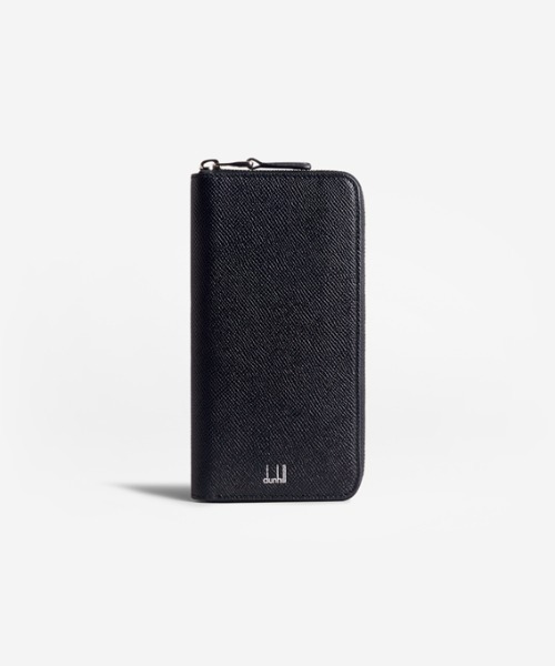 dunhill ダンヒル　長財布　カドガン　ジップコート　レザー　シボ　ロゴ　黒 カドガン ジップコート ウォレット / CADOGAN ZIP COAT WALLET