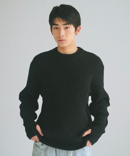 WHIMSIC(ウィムジック)の「【WHIMSIC】コマンドセーター(ニット/セーター・レディース・ブラック/オリーブ・FREE)」の3枚目の写真