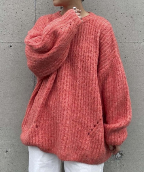 Couleur Meler(クルールメリー)の「Couleur Meler オクユウカ 畦ボリュームニットプルオーバー(ニット/セーター・レディース・ブラウン/パープル/オレンジ・FREE)」の22枚目の写真