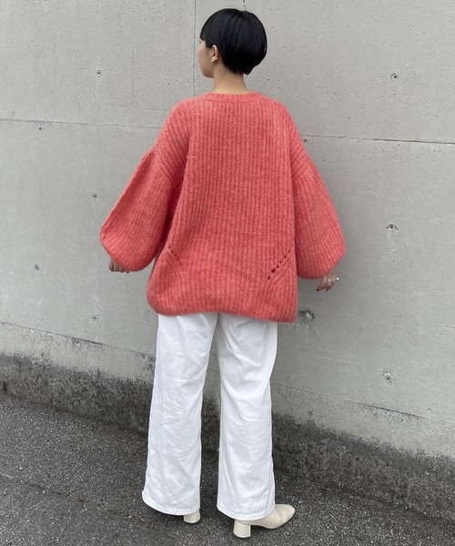 Couleur Meler(クルールメリー)の「Couleur Meler オクユウカ 畦ボリュームニットプルオーバー(ニット/セーター・レディース・ブラウン/パープル/オレンジ・FREE)」の8枚目の写真