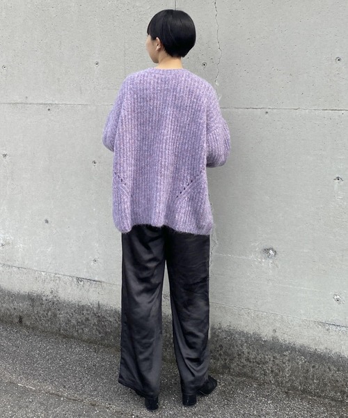 Couleur Meler(クルールメリー)の「Couleur Meler オクユウカ 畦ボリュームニットプルオーバー(ニット/セーター・レディース・ブラウン/パープル/オレンジ・FREE)」の6枚目の写真