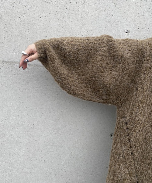 Couleur Meler(クルールメリー)の「Couleur Meler オクユウカ 畦ボリュームニットプルオーバー(ニット/セーター・レディース・ブラウン/パープル/オレンジ・FREE)」の21枚目の写真