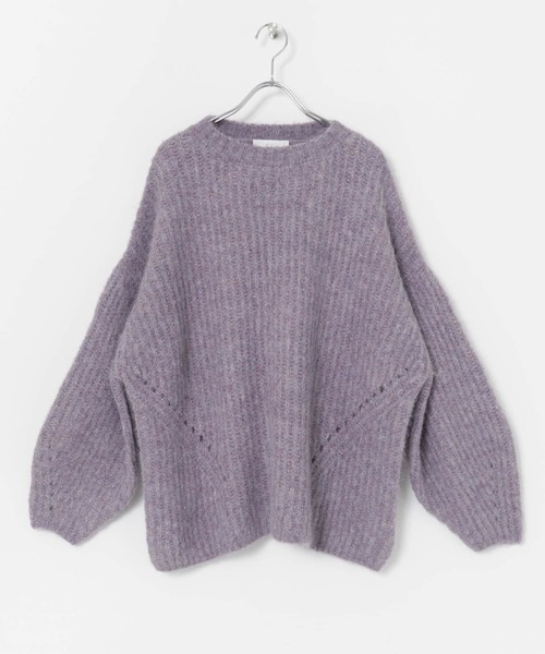 Couleur Meler(クルールメリー)の「Couleur Meler オクユウカ 畦ボリュームニットプルオーバー(ニット/セーター・レディース・ブラウン/パープル/オレンジ・FREE)」の14枚目の写真