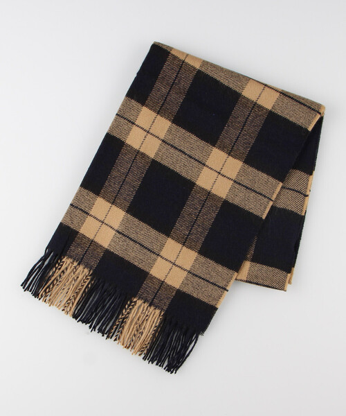 Purple&Yellow（パープルアンドイエロー）の「大判チェック ストール（ストール/ショール・メンズ・ボルドー/ネイビー/ベージュ・FREE）」の8枚目の写真