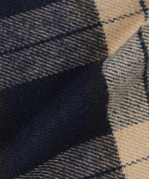 Purple&Yellow（パープルアンドイエロー）の「大判チェック ストール（ストール/ショール・メンズ・ボルドー/ネイビー/ベージュ・FREE）」の13枚目の写真