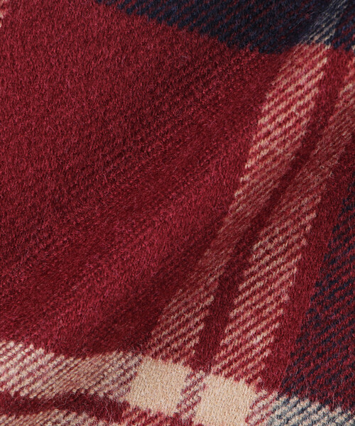 Purple&Yellow（パープルアンドイエロー）の「大判チェック ストール（ストール/ショール・メンズ・ボルドー/ネイビー/ベージュ・FREE）」の15枚目の写真