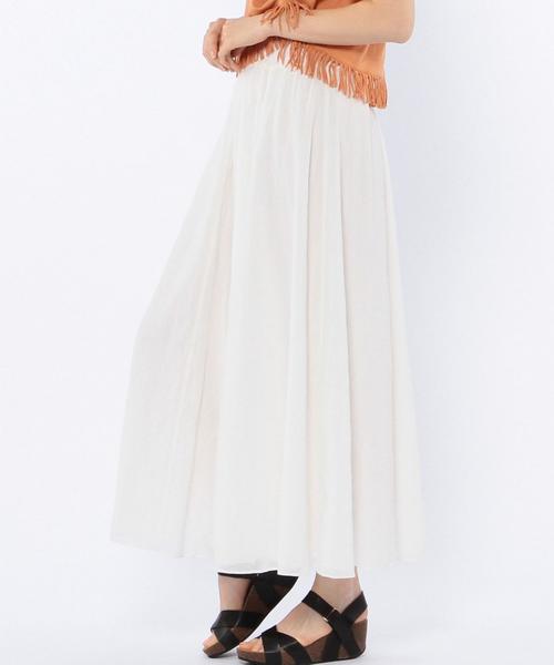 Another Edition(アナザーエディション)の「ギャザーロングスカート/AEBC C ギャザー LONG SK◆(スカート・レディース・ホワイト/ライトピンク/オリーブ・フリ-)」の12枚目の写真