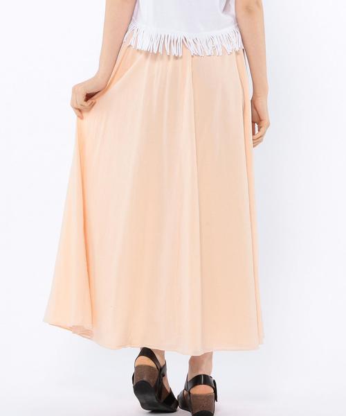 Another Edition(アナザーエディション)の「ギャザーロングスカート/AEBC C ギャザー LONG SK◆(スカート・レディース・ホワイト/ライトピンク/オリーブ・フリ-)」の8枚目の写真