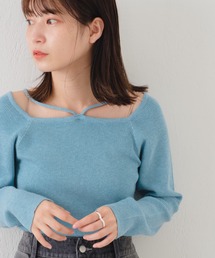 Kastane | スクエアネック紐ニット(ニット/セーター)