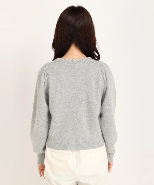 STRAWBERRY-FIELDS（ストロベリーフィールズ）の「【美人百花 2月号掲載】アンゴラリッチ　ニット・セーター（ニット/セーター・レディース・オフホワイト/ブラック/トップグレー・2）」の6枚目の写真