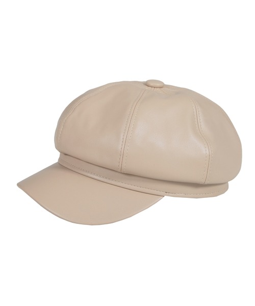 Julia Boutique（ジュリアブティック）の「合成皮革キャスケット/22657（キャスケット・レディース・ブラック/アイボリー/ベージュ・ONE）」の2枚目の写真