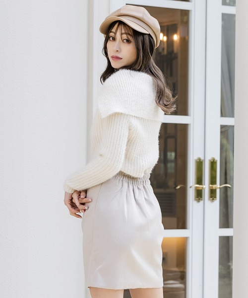 Julia Boutique（ジュリアブティック）の「合成皮革キャスケット/22657（キャスケット・レディース・ブラック/アイボリー/ベージュ・ONE）」の8枚目の写真