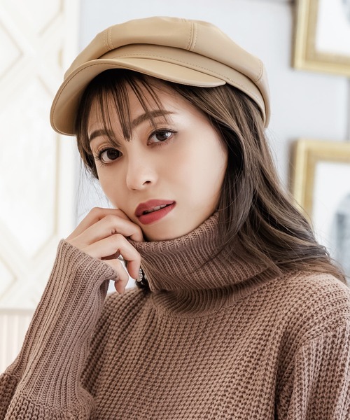 Julia Boutique（ジュリアブティック）の「合成皮革キャスケット/22657（キャスケット・レディース・ブラック/アイボリー/ベージュ・ONE）」の16枚目の写真