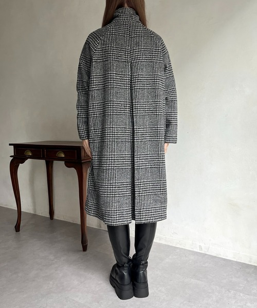 prose verse（プロズヴェール）の「グレンチェックスタンドカラーコート（その他アウター・レディース・グレー/チャコール・ﾌﾘ-）」の15枚目の写真