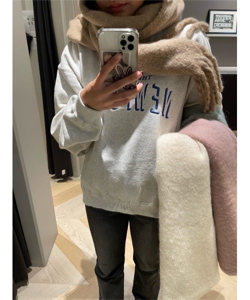 MOUSSY(マウジー)の「BOUCLE ストール(マフラー・レディース・ベージュ/アイボリー/ピンク/ライトブルー・FREE)」の20枚目の写真