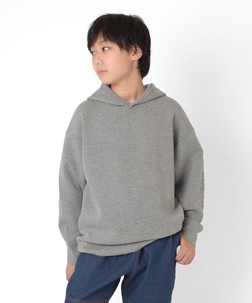 GLAZOS（グラソス）の「ダンボールニット・エンボスパーカー【セットアップ対応】（パーカー・キッズ・グレー/ブルー/ブラック・150cm/160cm/140cm/170cm）」の12枚目の写真