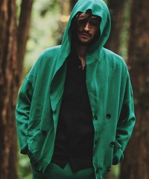 【NO ID.】Cool Touch Knit Hooded Cardigan / クール タッチ ニット フード カーディガン