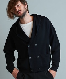 【NO ID.】Cool Touch Knit Hooded Cardigan / クール タッチ ニット フード カーディガン