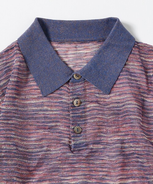 BEAMS BOY（ビームスボーイ）の「maturely / Rame Open Work Polo Shirt（ポロシャツ・レディース・イエロー系その他4/パープル・0/1）」の14枚目の写真