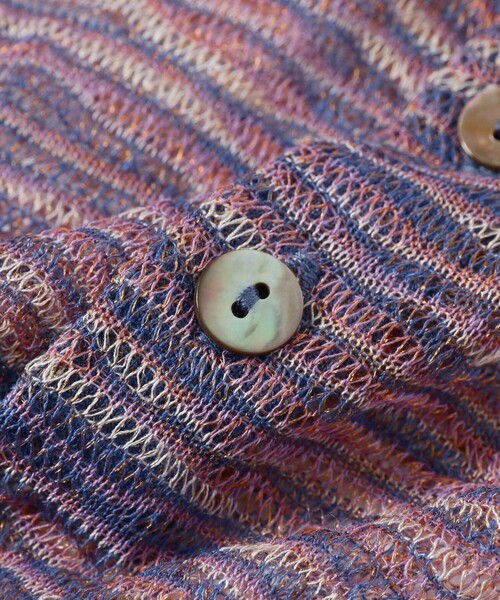 BEAMS BOY（ビームスボーイ）の「maturely / Rame Open Work Polo Shirt（ポロシャツ・レディース・イエロー系その他4/パープル・0/1）」の18枚目の写真