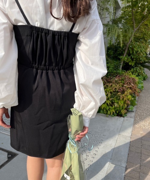 nemne store（ネンネストア）の「【低身長用サイズあり】ミニキャミワンピース（ワンピース・レディース・アイボリー/ブラック・SMALL/MEDIUM）」の15枚目の写真