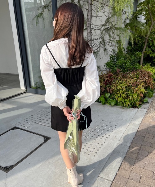 nemne store（ネンネストア）の「【低身長用サイズあり】ミニキャミワンピース（ワンピース・レディース・アイボリー/ブラック・SMALL/MEDIUM）」の16枚目の写真