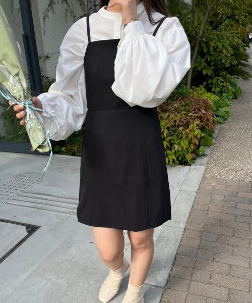 nemne store（ネンネストア）の「【低身長用サイズあり】ミニキャミワンピース（ワンピース・レディース・アイボリー/ブラック・SMALL/MEDIUM）」の12枚目の写真