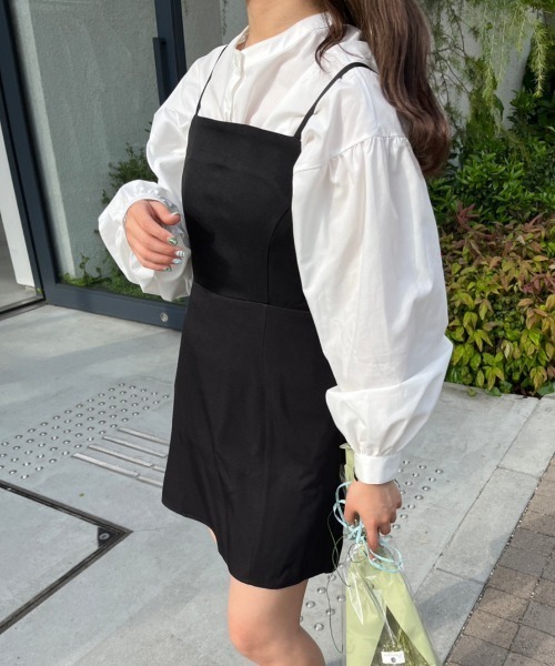 nemne store（ネンネストア）の「【低身長用サイズあり】ミニキャミワンピース（ワンピース・レディース・アイボリー/ブラック・SMALL/MEDIUM）」の13枚目の写真