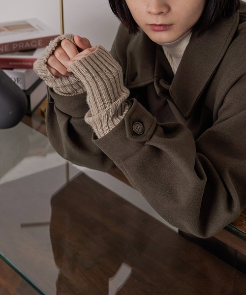 Fashion Letter(ファッションレター)の「アレンジカラー フラップロングコート(ステンカラーコート・レディース・アイボリー/キャメル/ブラウン・M)」の18枚目の写真