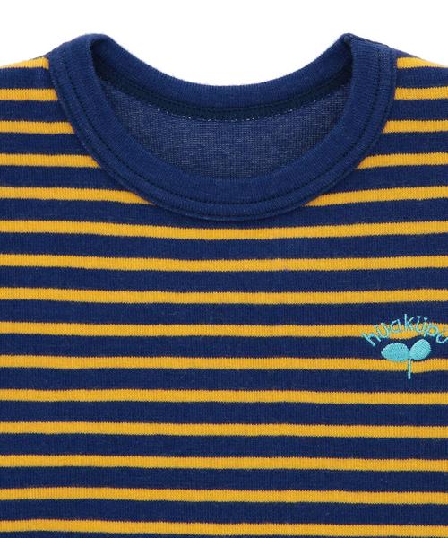 green label relaxing（グリーンレーベルリラクシング）の「huakupu ボーダー RINGER Tシャツ◆（その他ベビー用品・キッズ・ピンク/ネイビー・フリー）」の3枚目の写真
