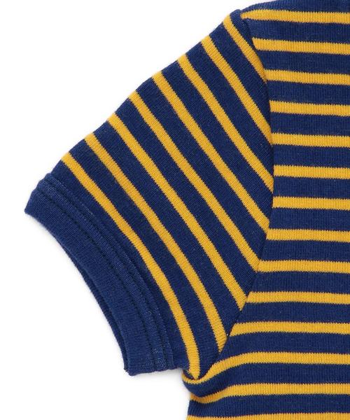 green label relaxing（グリーンレーベルリラクシング）の「huakupu ボーダー RINGER Tシャツ◆（その他ベビー用品・キッズ・ピンク/ネイビー・フリー）」の4枚目の写真