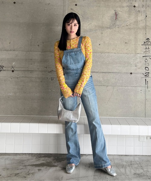 EPIMI E'PIMMY(エピミエピミー)の「【ハンドウォッシャブル】カールヤーンコンパクトクルーカーディガン(カーディガン/ボレロ・レディース・ピンク/カラフル/オフホワイト/ブルー/グレー/ワインレッド・MEDIUM)」の13枚目の写真